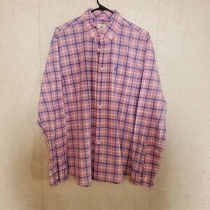 Johnnie-O Pink and Blue Plaid Button Down Shirt